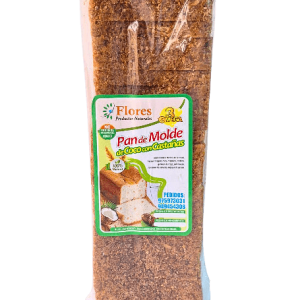 PAN DE MOLDE INTEGRAL DE COCO CON CASTAÑAS